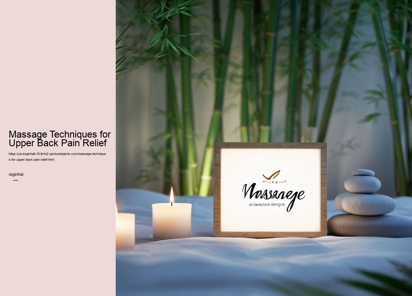 Massage Techniques for Upper Back Pain Relief